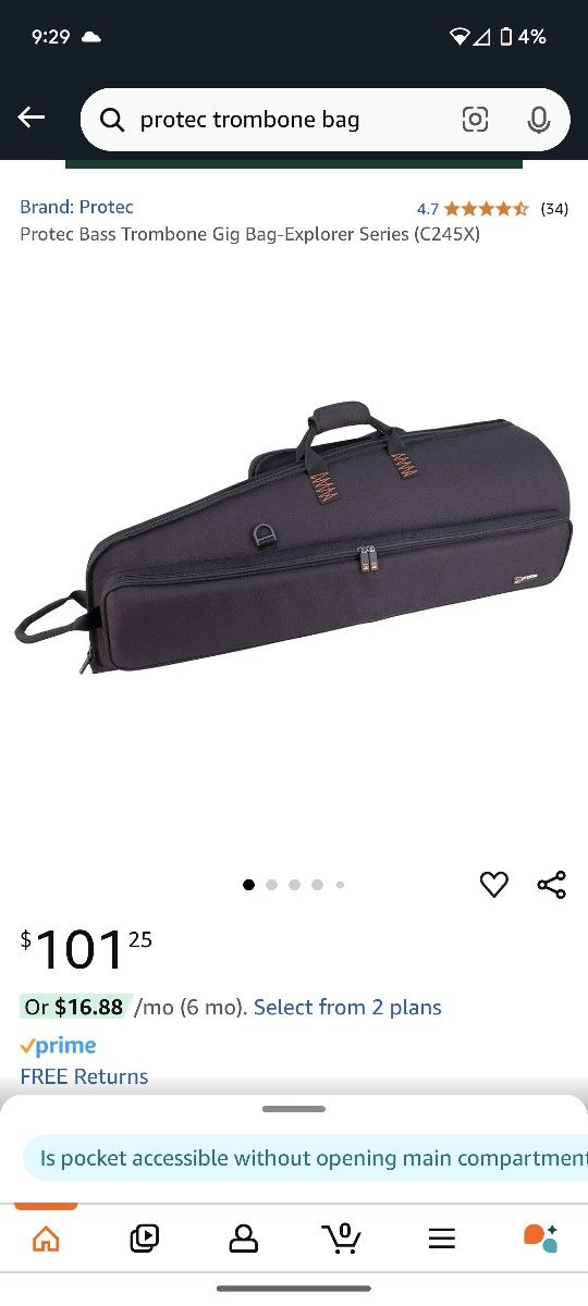 Protec Bass Trombone Gig Bag-Explorer Series (C245X)