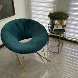 Velvet Rocking Accent Chair 