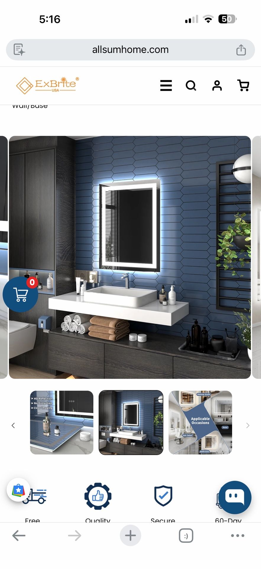 Apex 28" W X 36" H LED Bathroom Large Light Led Mirror,Anti Fog,Dimmable,Dual Lighting Mode,Tempered Glass SKU:CJ-FX3628-BM