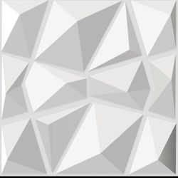 Art3d Decorative 3D Wall Panels in Diamond Design, 12"x12" Matt White (33 Pack)