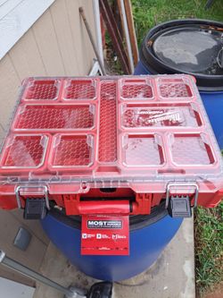 NEW Milwaukee packout  bins  organizer