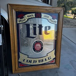 Vintage Miller Lite Mirror Sign