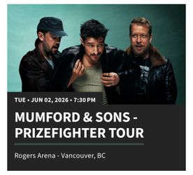 Mumford & Sons June 2, Vancouver BC
