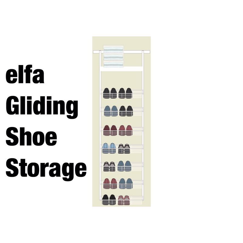 elfa Gliding Shoe Shelf Rack