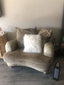 Beautiful Soft Real Leather / Tweed  