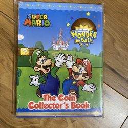 SUPER MARIO Frankford Wonder Ball Coin Collector's Book NEW SEALED