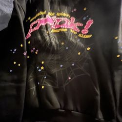 black sp5der hoodie medium 