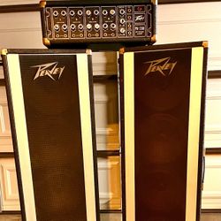 2 Torres Peavey y su (Power Mixer) Peavey 4 Canales 