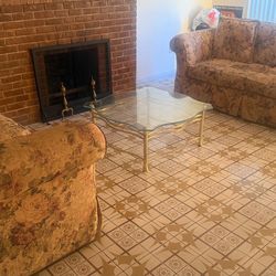 Complete antique living room set