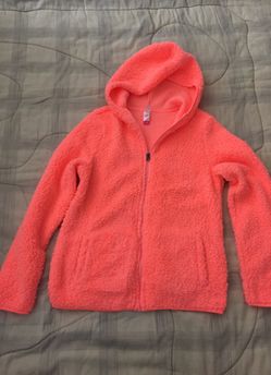 Orange Fleece Jacket size 11-13
