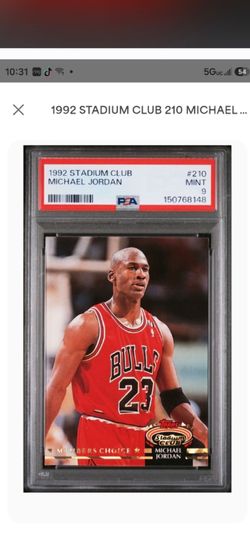 1992 stadium club michael jordan PSA 9