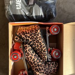Roller Skates And Knee Pads 