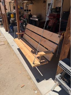 Custom wood bench swings