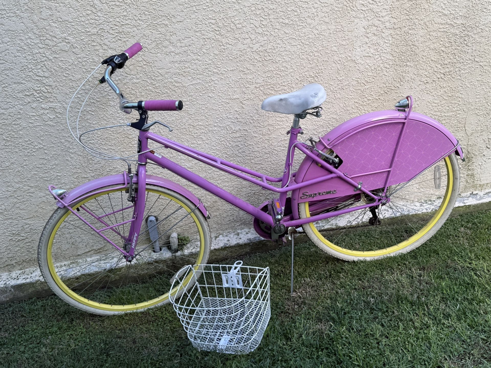 Vintage Style Cruiser Bike With Basket