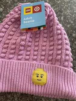 Pink Lego beanie