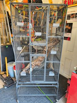 Large Cage with Stand on Wheels