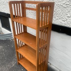 Bookcase Folding bookshelf 4 tiers Wood Foldable - 4 shelves  22 1/2 W x 11 5/8 D x 50 1/8H  