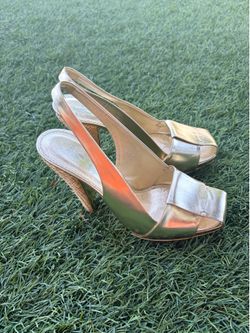 YSL   gold heels