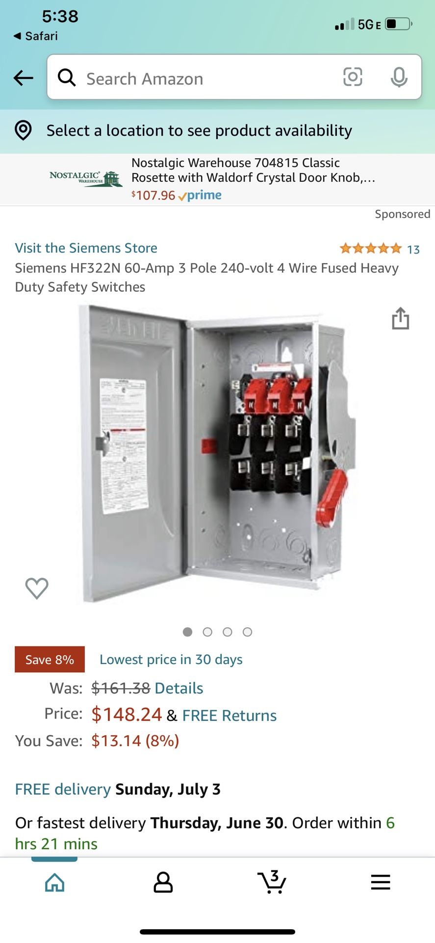Siemens  Safety  For $100 Brand New 