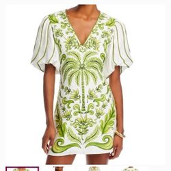 FARM RIO 100% LINEN MINI DRESS