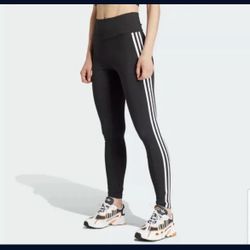 Adidas 3 Stripes Design 2 Move Climate Black Legging Tight Size xs 
