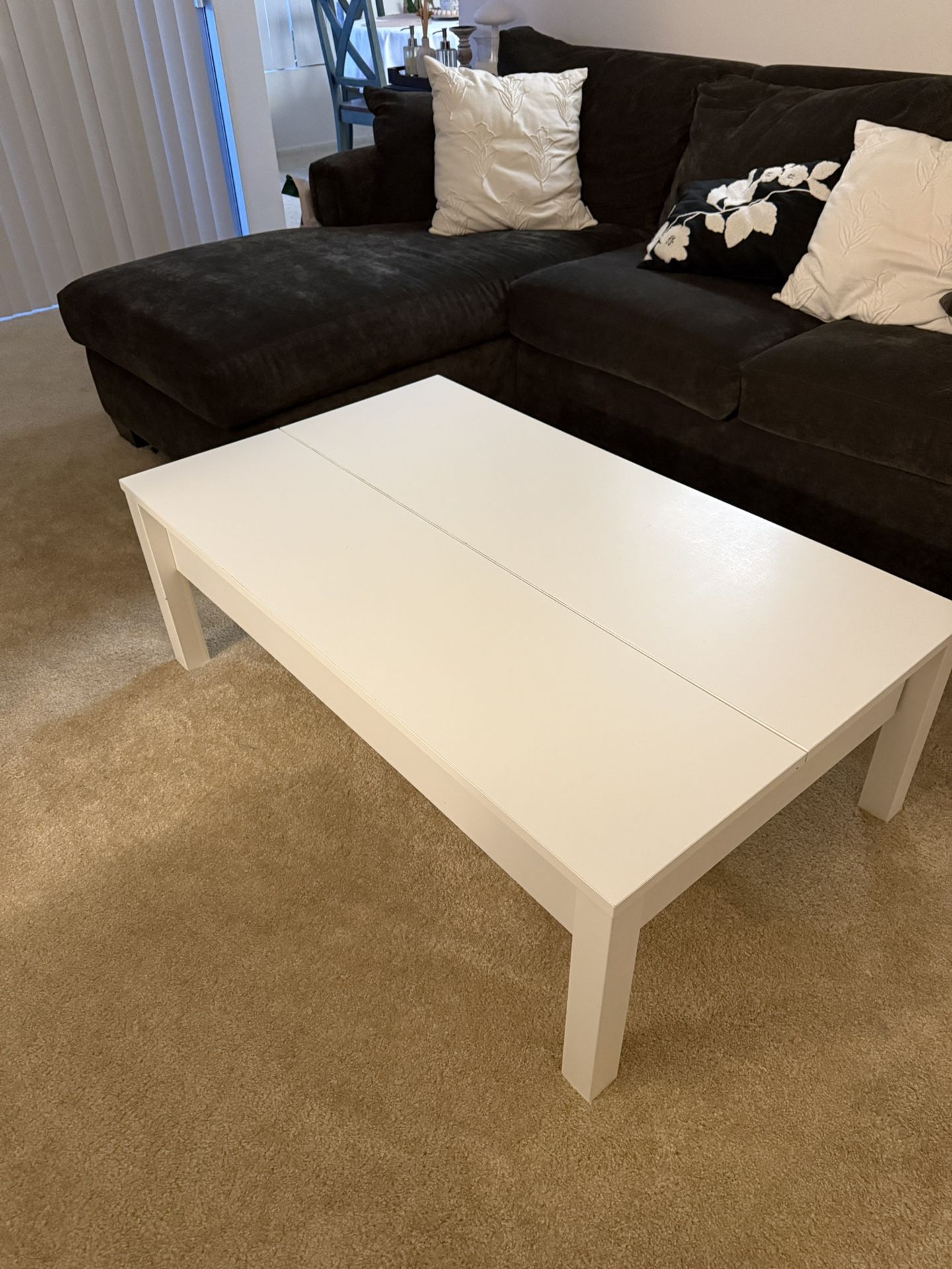 White Storage Coffee Table.