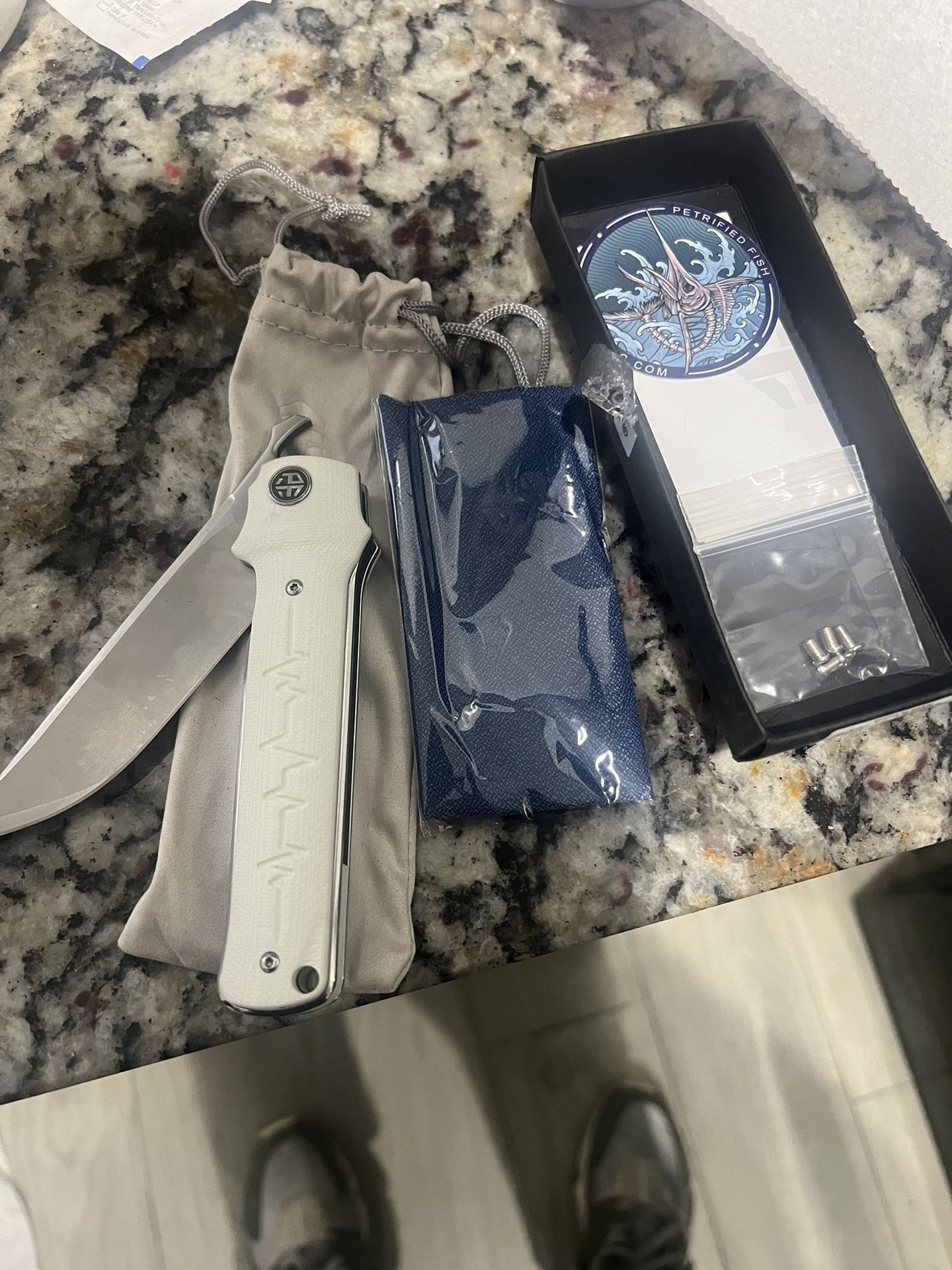 Knife Made By Petrified Fish