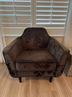 2 Velvet Accent Chairs + Mosaic Side Table