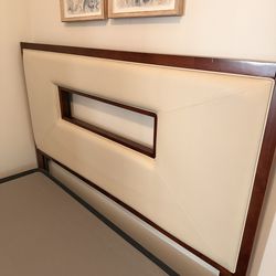 Queen headboard, box spring, railings