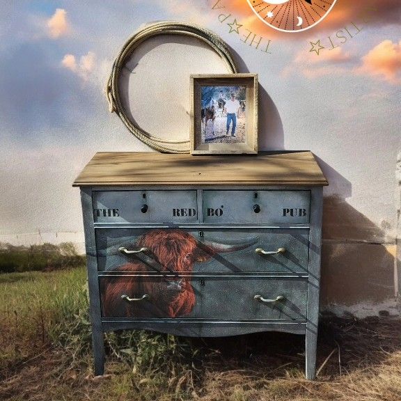 Newly Refinished County Washstand Dresser Chest