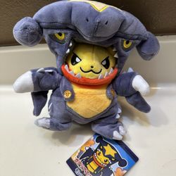 New Pikachu In A Garchomp Poncho Pokemon Plush