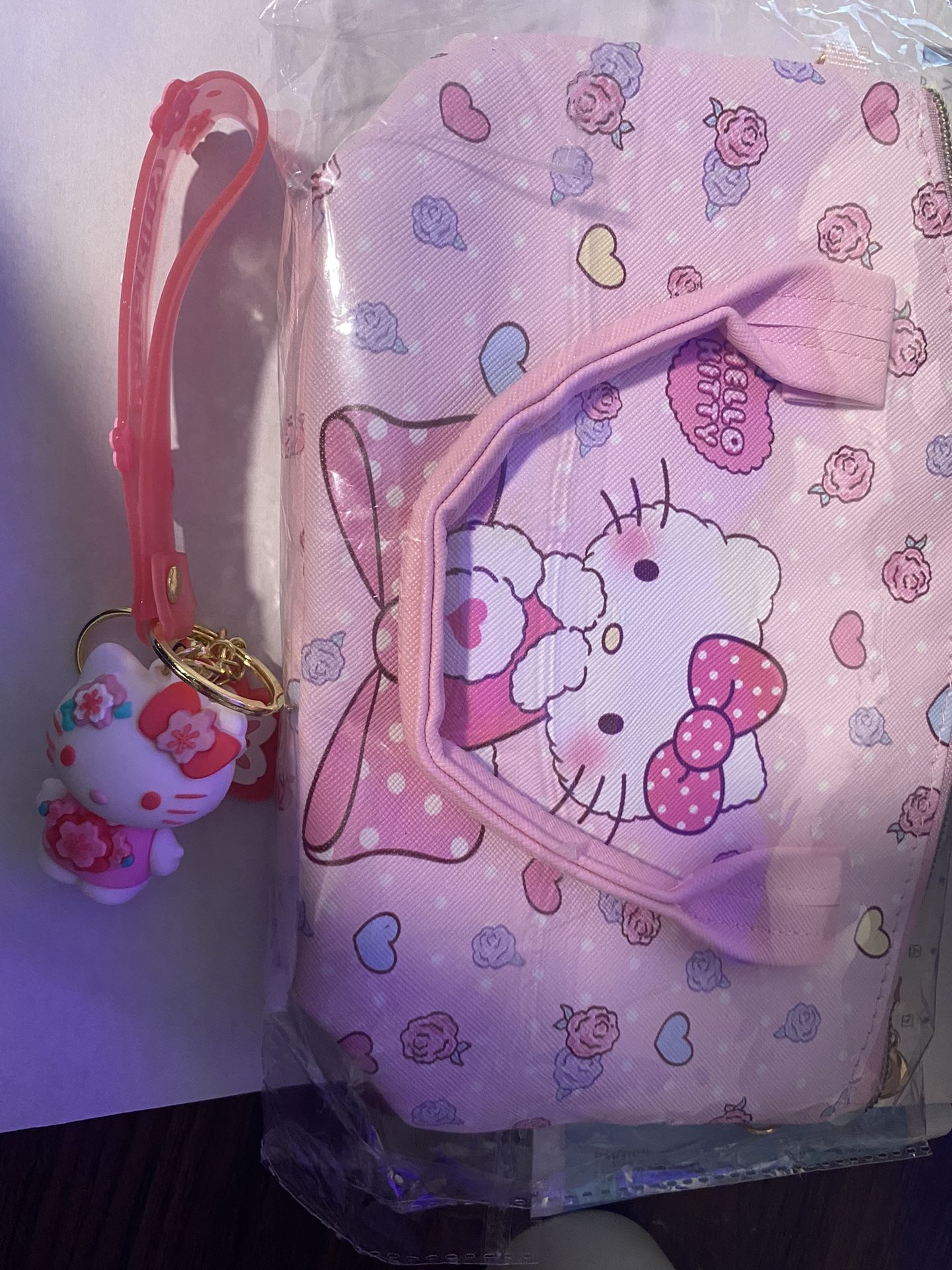 HELLO KITTY KEYCHAIN&MINI HANDBAG