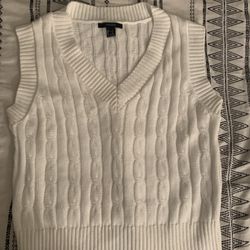Forever 21 M/L White Vest