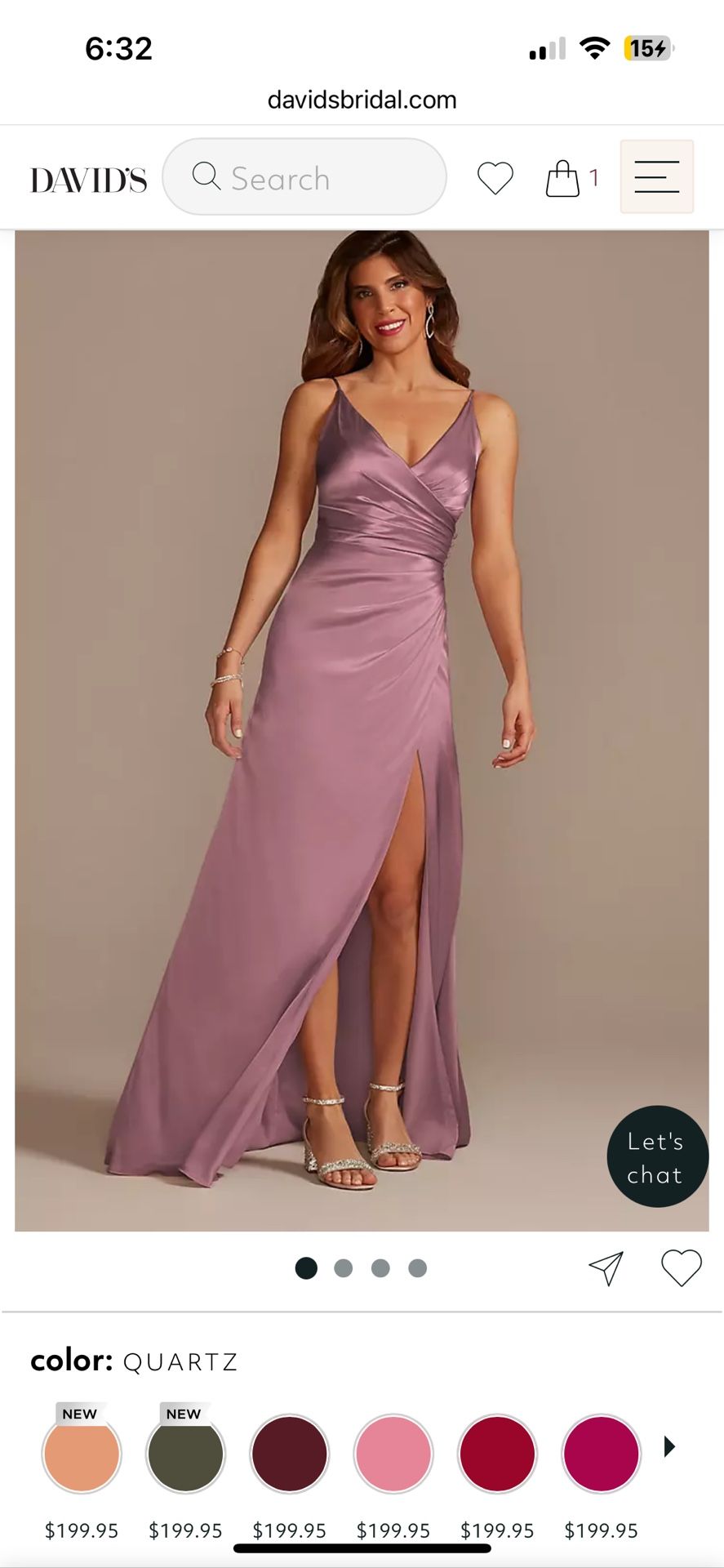 Pink Quartz Davids Bridal Bridesmaid Dress Size 10 New with tags