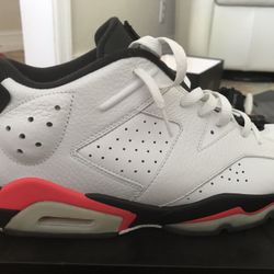 Air Jordan retro 6 infrared white low size 10