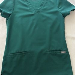 Figs Women’s Casma 3 Pocket Scrub Top XXS Hunter Green Style FW1100 PO 1661