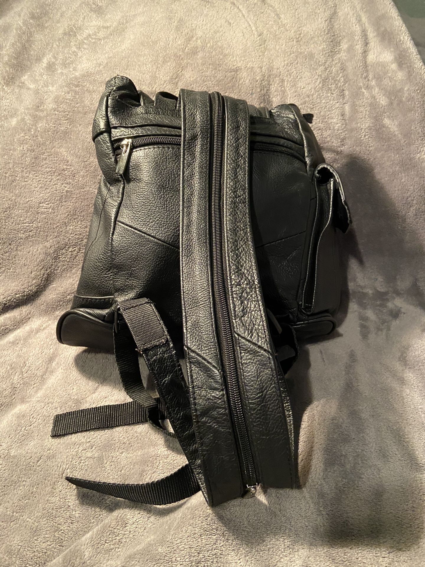 Black Leather Back Pack