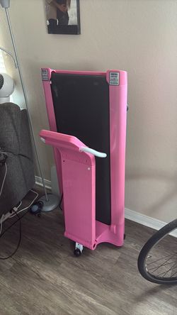 Pink treadmill touchscreen