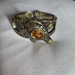 Genuine Swavorsky Crystal Turtle Bracelet With Hidden
