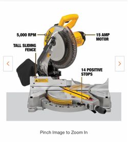 DEWALT Miter Saw 15 Amp 5000 RPM