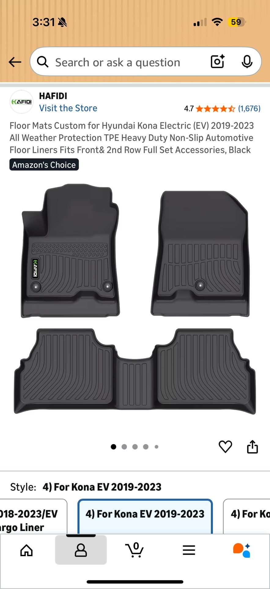 Hyundai Kona All-Weather Floor Mats