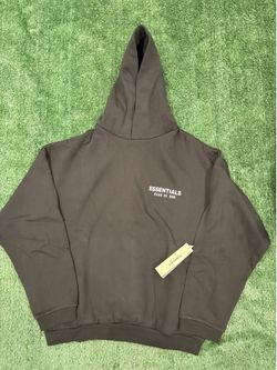 Essentials Fear Of God jet black Hoodie