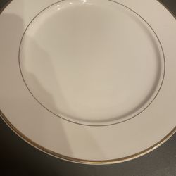 Gold Rim White China Set