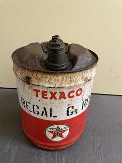 Vintage Texaco Motor Oil 5 Gallon Can