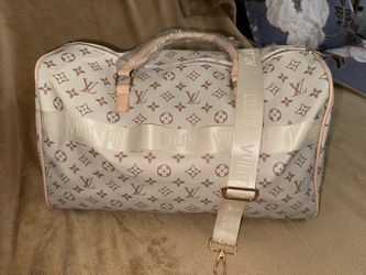 NEW Trendy Monogram Duffle Bag - Cream White