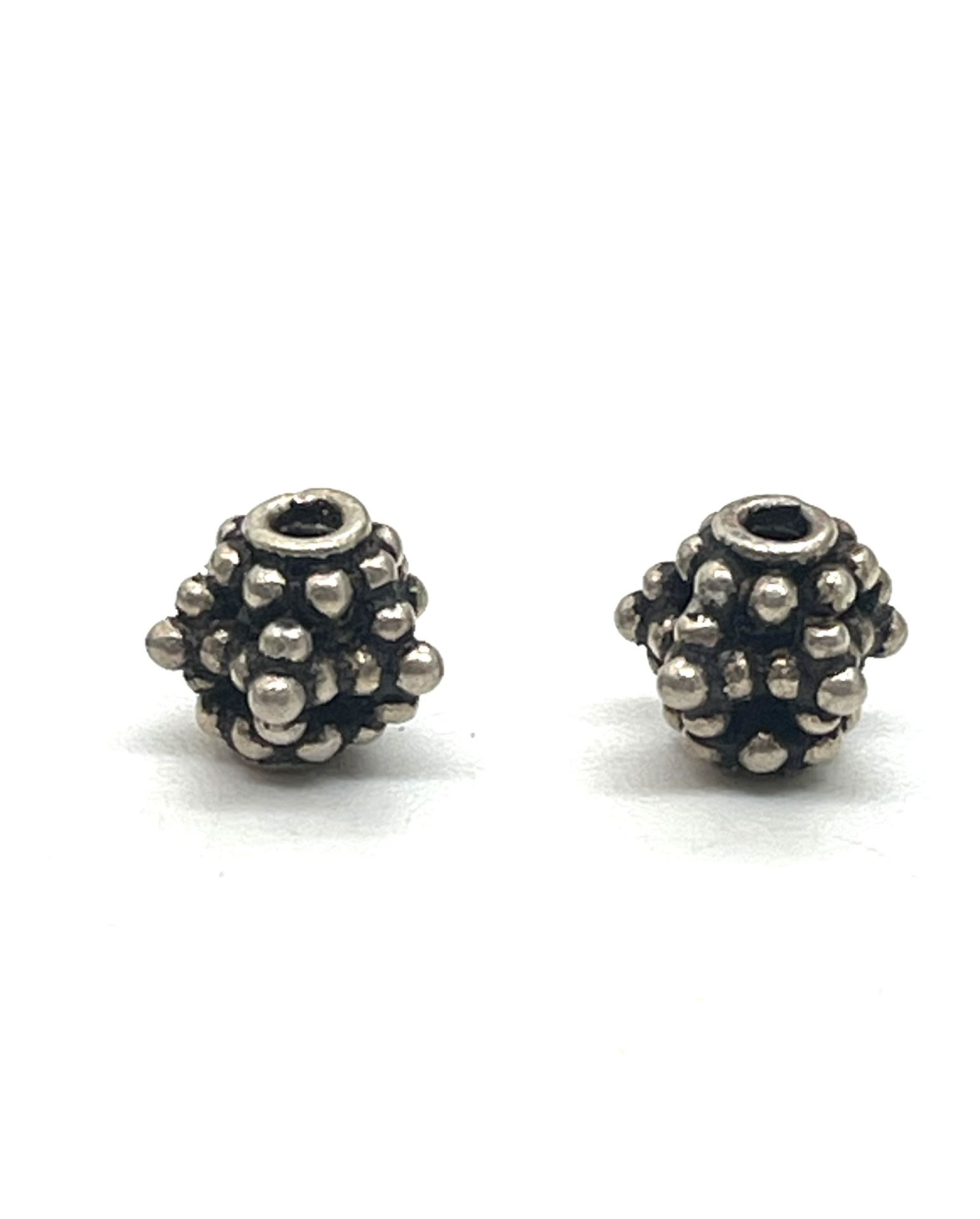 Bead Pair Of Bali Handmade Sterling Beads