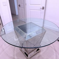 ZGallerie Round Glass Dining Table