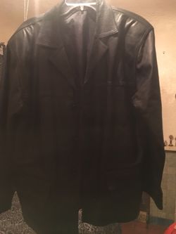 Men's leather jacket xtra large