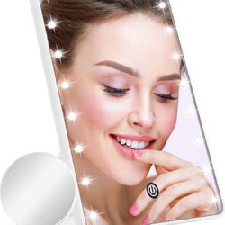 Makeup Mirror for Women and Men, Table Detachable 10X Magnification Vanity Mirror with 16 LED Lights,Touch Screen,Light Adjustable Dimmable Make up Mi