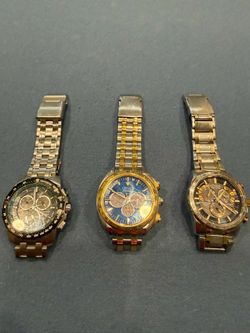 Citizen Eco-Drive Watch Lot 3 Mens Chronograph Perpetual Calendar Sapphire H804 E820